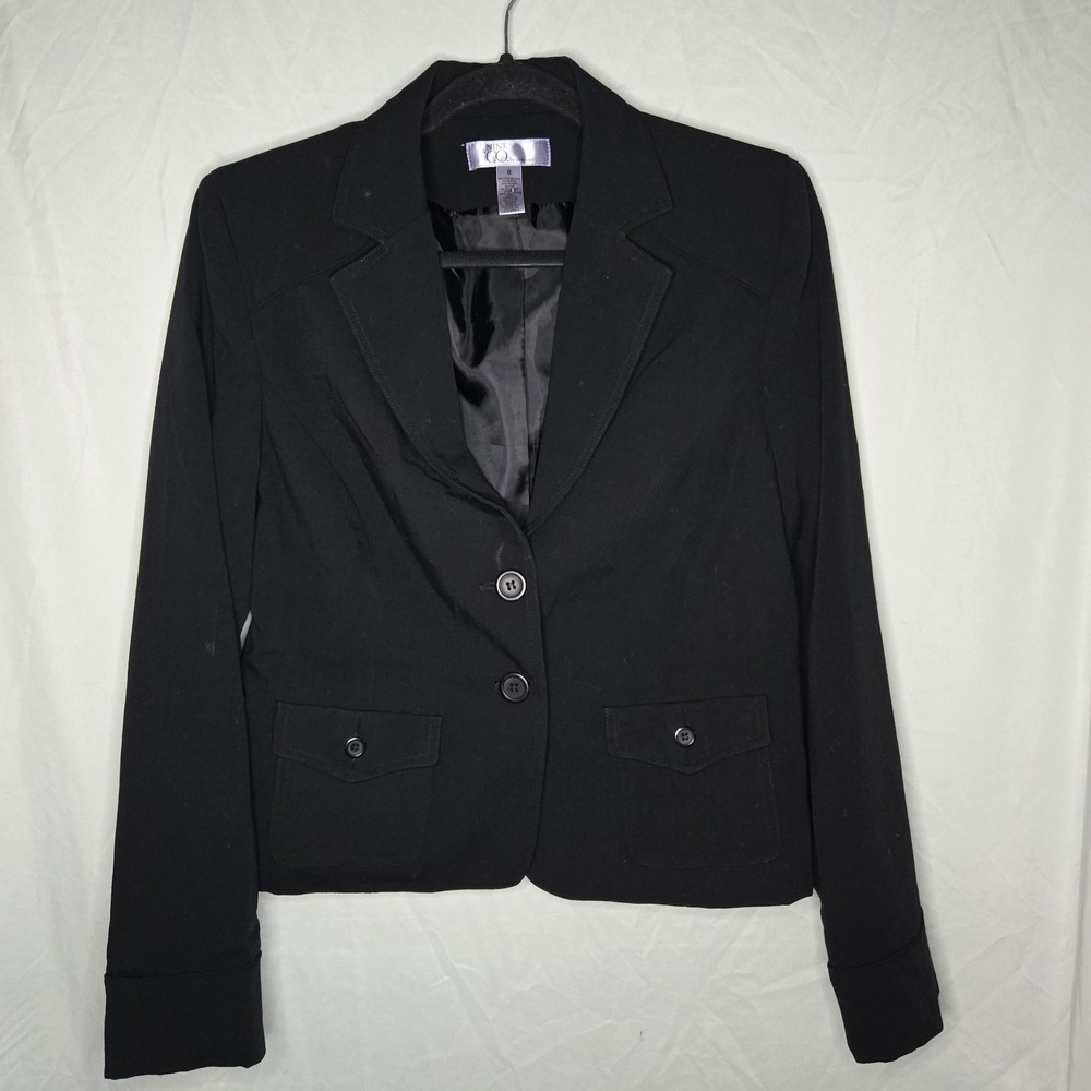 Nine & Co Women's‎ Size 8 Blazer Black Business Professional Career Academia